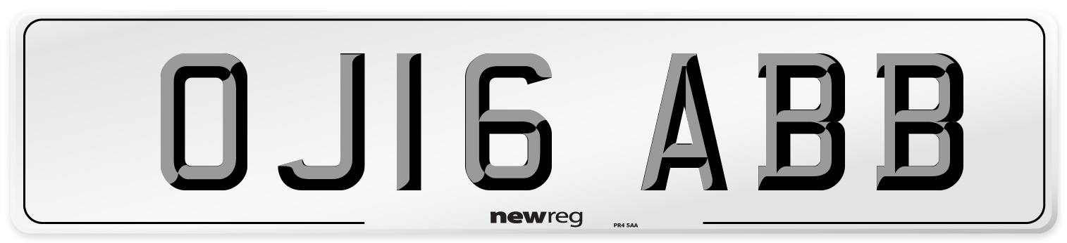 OJ16 ABB Number Plate from New Reg